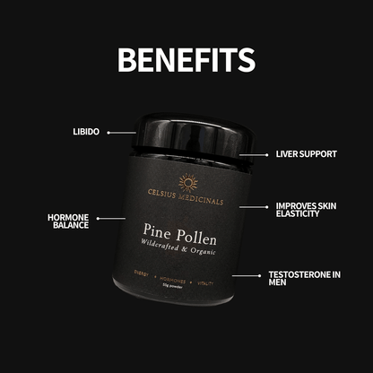 Pine Pollen Powder 55g | Wildcrafted | Certified Organic