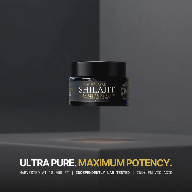Premium lab-tested Himalayan shilajit resin from Celsius Medicinal, 76% Fulvic Acid